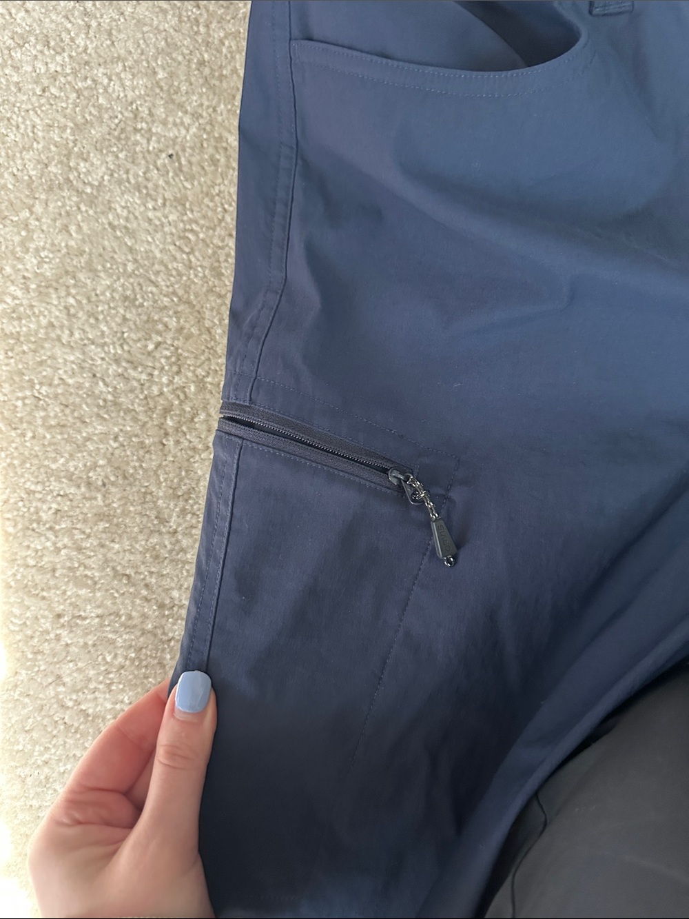 Men's Navy Stretch Casual Pants- Orvis - Picture 5 of 9